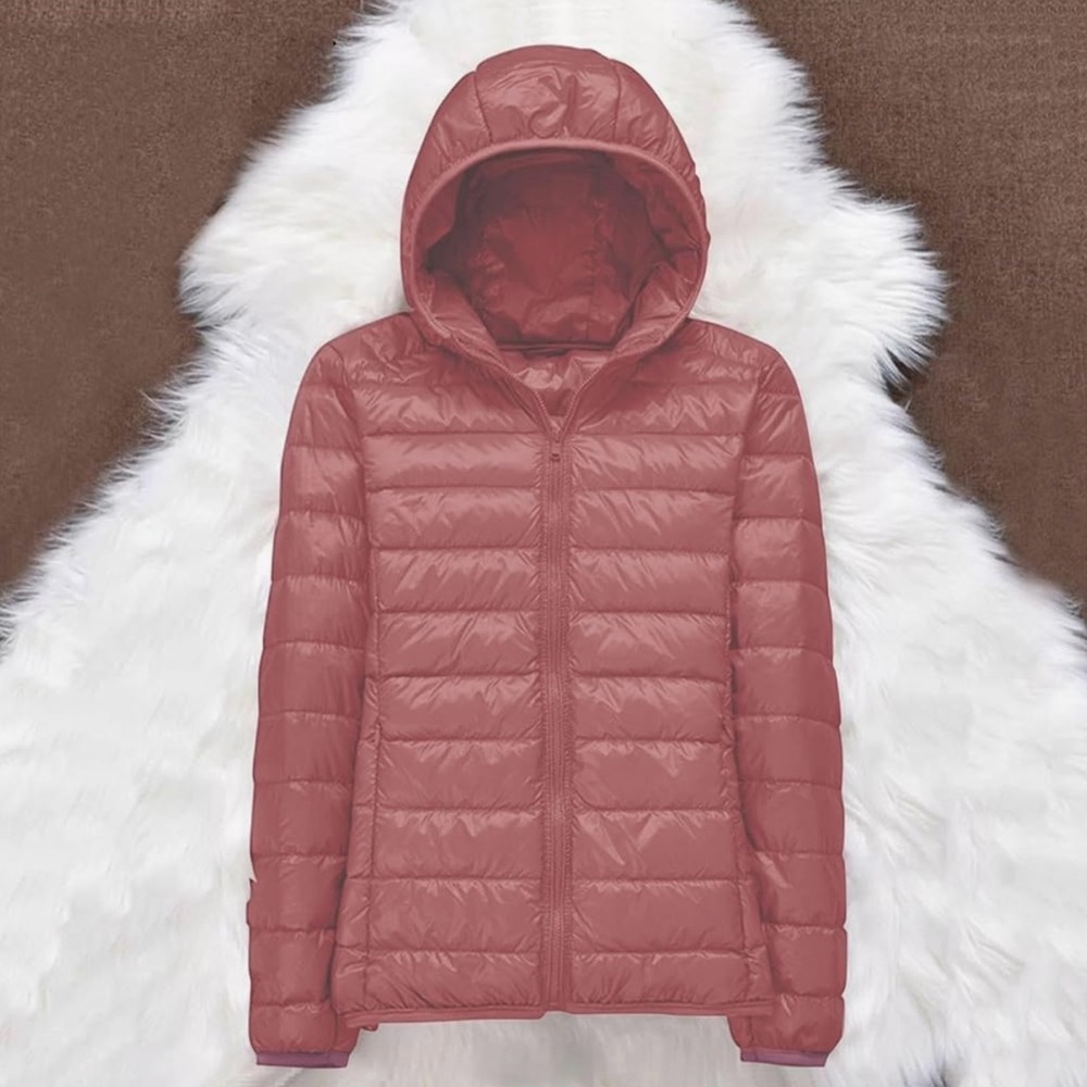 Women's Ultra Light Weight Packable Down Jacket with Removable Hoodie